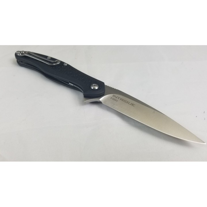 Couteau Steel Will Intrigue F45-11 Black Manche FRN Lame Acier D2 Linerlock Clip SMGF45M11 - Livraison Gratuite