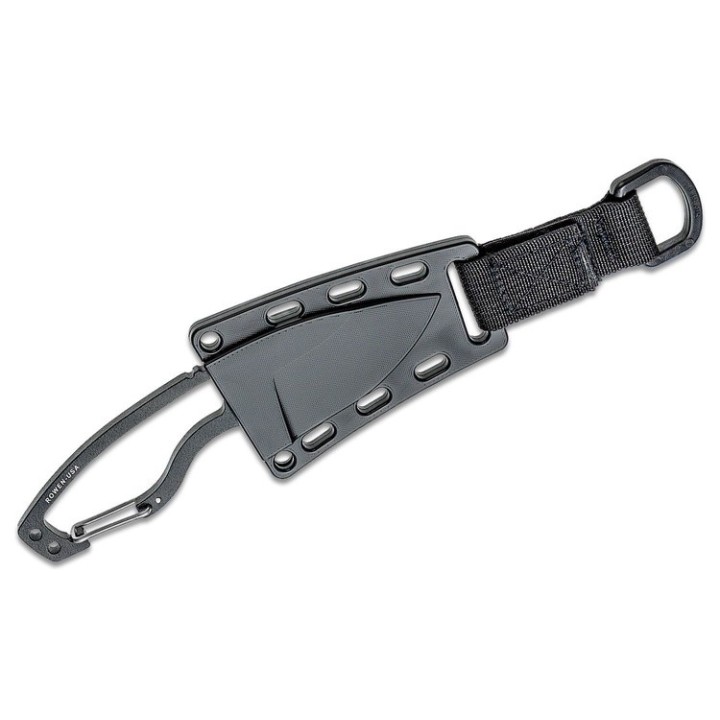 Couteau DPx Gear HEAT Hiker Black Lame Acier Carbone 1095 Manche Acier Etui Kydex Made USA DPXHTX023 - Livraison Gratuite