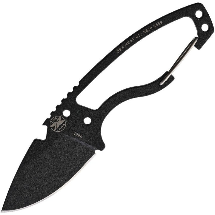 Couteau DPx Gear HEAT Hiker Black Lame Acier Carbone 1095 Manche Acier Etui Kydex Made USA DPXHTX023 - Livraison Gratuite