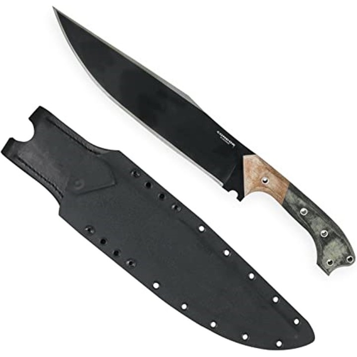 Couteau Condor Atrox Lame Acier Carbone 1075 Manche Micarta Etui Kydex Made Salvador CTK1814108HC - Livraison Gratuite
