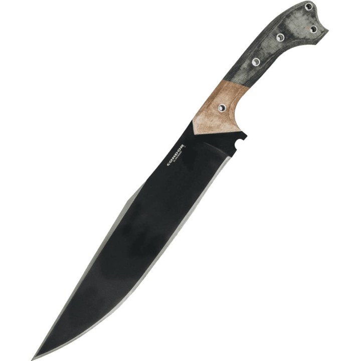 Couteau Condor Atrox Lame Acier Carbone 1075 Manche Micarta Etui Kydex Made Salvador CTK1814108HC - Livraison Gratuite
