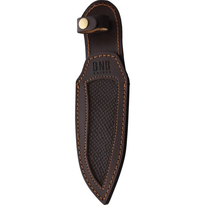 Couteau Damas BucknBear Blue Pro-Lite Hunter Lame 256 Couches Manche G10 Etui Cuir BNB13353 - Livraison Gratuite