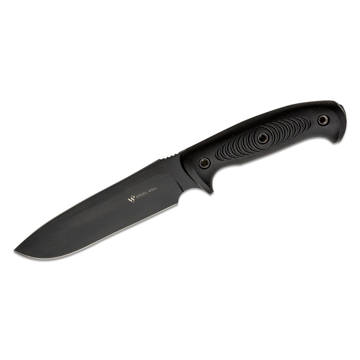 Couteau Steel Will Roamer R300-1BK Black Lame Acier D2 Manche TPE Etui Nylon SMGR3001BK - Livraison Gratuite