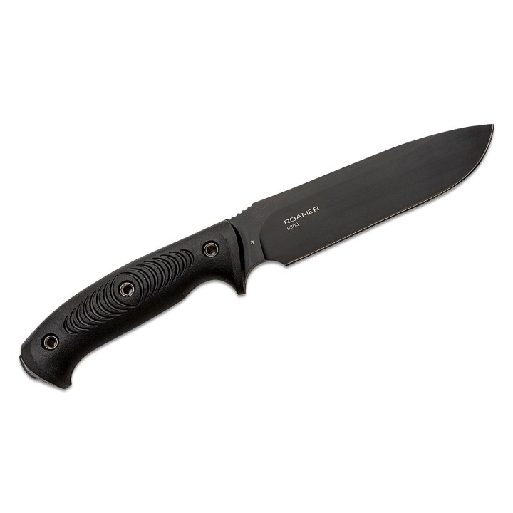 Couteau Steel Will Roamer R300-1BK Black Lame Acier D2 Manche TPE Etui Nylon SMGR3001BK - Livraison Gratuite