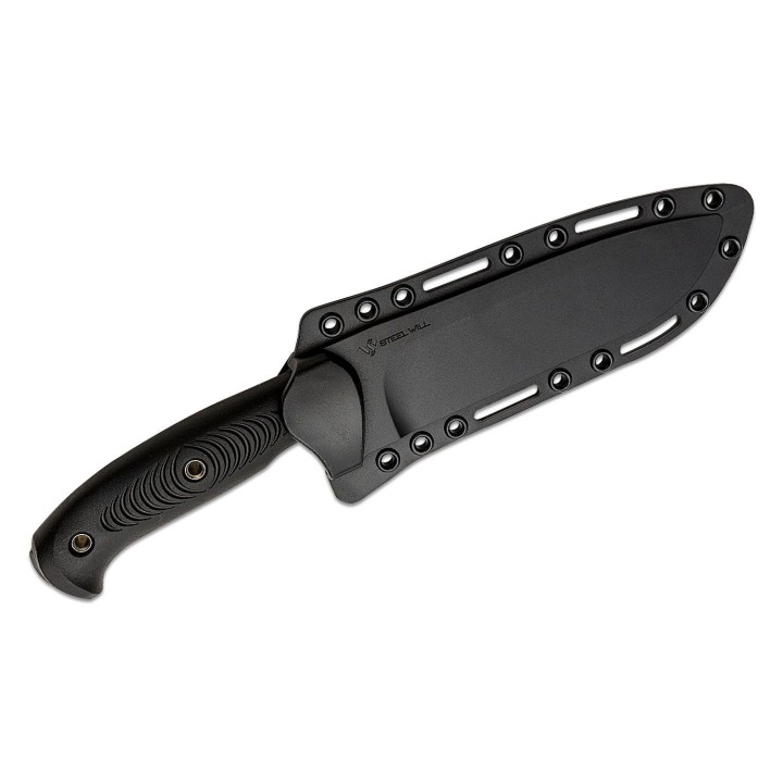 Couteau Steel Will Roamer R300-1BK Black Lame Acier D2 Manche TPE Etui Nylon SMGR3001BK - Livraison Gratuite