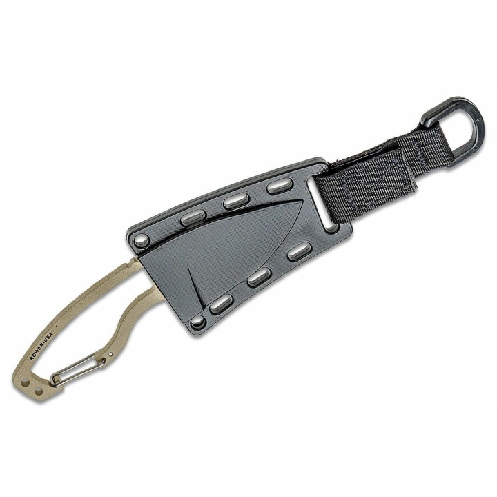 Couteau DPx Gear HEAT Hiker Desert Tan Lame Acier Carbone 1095 Manche Mousqueton Etui Kydex USA DPXHTX024 - Livraison Gratuite