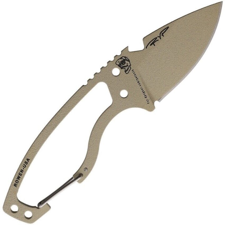 Couteau DPx Gear HEAT Hiker Desert Tan Lame Acier Carbone 1095 Manche Mousqueton Etui Kydex USA DPXHTX024 - Livraison Gratuite