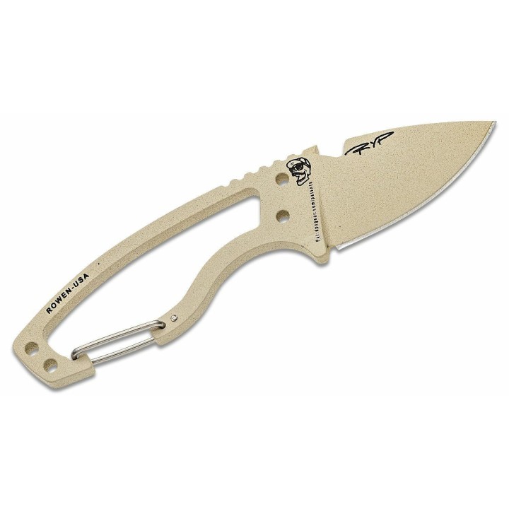 Couteau DPx Gear HEAT Hiker Desert Tan Lame Acier Carbone 1095 Manche Mousqueton Etui Kydex USA DPXHTX024 - Livraison Gratuite