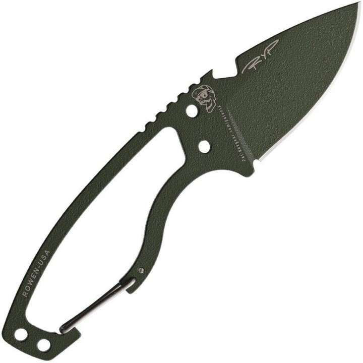 Couteau DPx Gear HEAT Hiker Green Lame Acier Carbone 1095 Manche Mousqueton Etui Kydex USA DPXHTX025 - Livraison Gratuite