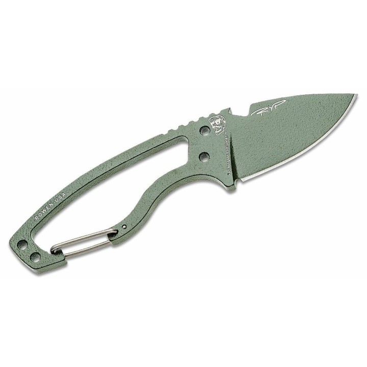 Couteau DPx Gear HEAT Hiker Green Lame Acier Carbone 1095 Manche Mousqueton Etui Kydex USA DPXHTX025 - Livraison Gratuite