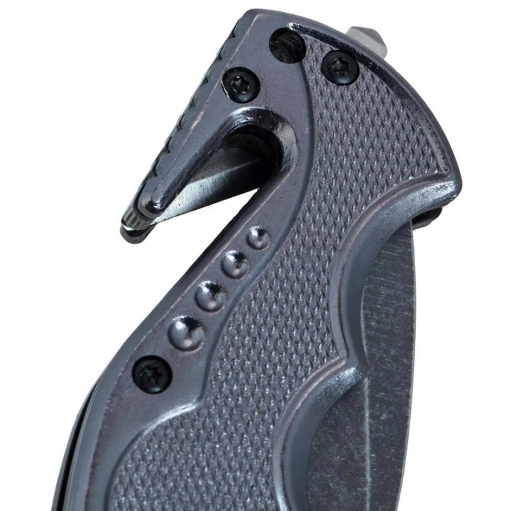 Couteau Tactical Rescue Rough Ryder Lame Acier 440 Manche Aluminium Brise Vitres Coupe Ceintures RR1593 - Livraison Gratuite
