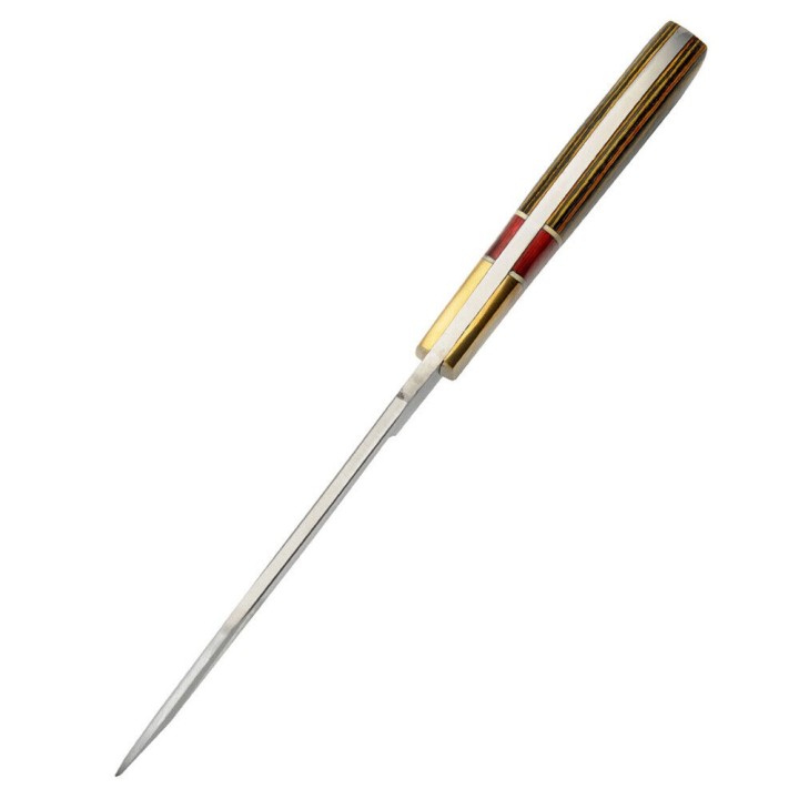 Couteau Bushcraft Rite Edge Hunter Lame Acier Inox Manche Bois Etui Cuir PA203449AM - Livraison Gratuite