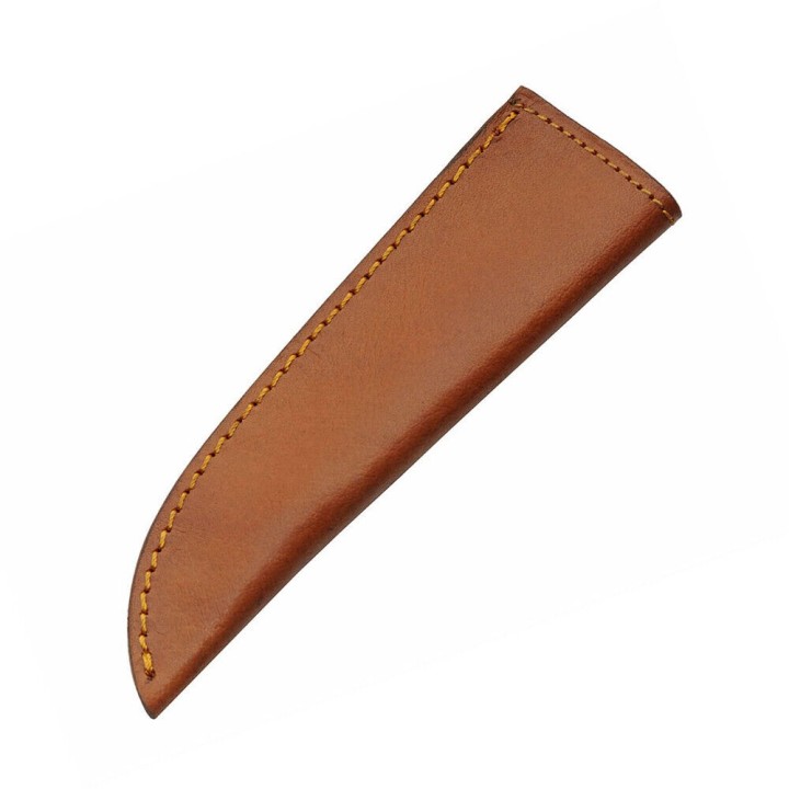 Couteau Bushcraft Rite Edge Hunter Lame Acier Inox Manche Bois Etui Cuir PA203449AM - Livraison Gratuite