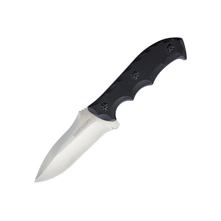 Couteau Bushcraft Survie Defcon Hydra Lame Acier D2 Manche G10 Etui Kydex TD005 - Livraison Gratuite