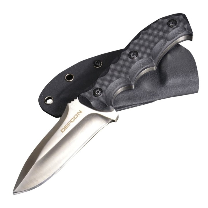 Couteau Bushcraft Survie Defcon Hydra Lame Acier D2 Manche G10 Etui Kydex TD005 - Livraison Gratuite