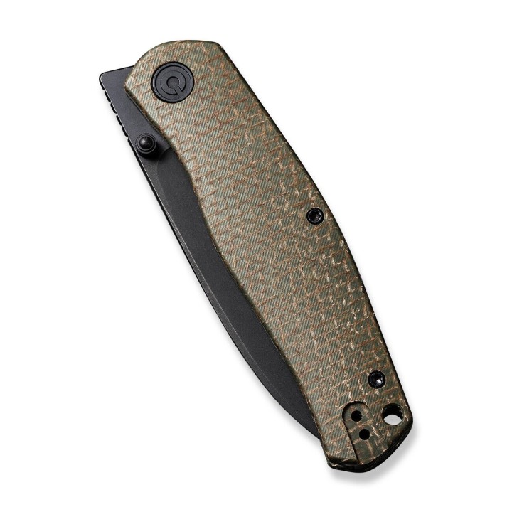 Couteau CIVIVI Sokoke Green Burlap Manche Micarta 14C28N Drop Point Blade IKBS Linerlock Clip CIVC220072 - Livraison Gratuite