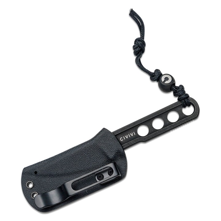 Couteau De Cou CIVIVI Circulus Black Lame Acier 10Cr15CoMoV Etui Kydex CIVC220122 - Livraison Gratuite