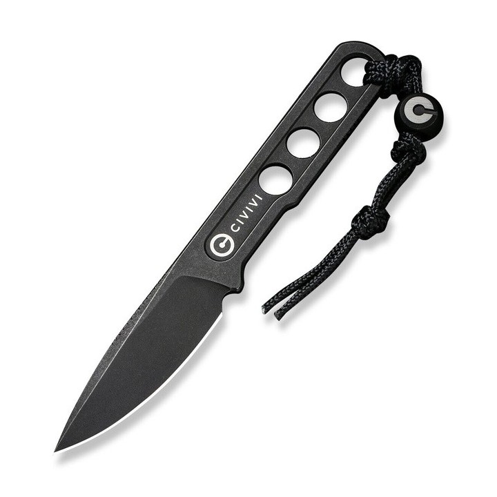 Couteau De Cou CIVIVI Circulus Black Lame Acier 10Cr15CoMoV Etui Kydex CIVC220122 - Livraison Gratuite