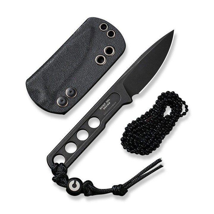 Couteau De Cou CIVIVI Circulus Black Lame Acier 10Cr15CoMoV Etui Kydex CIVC220122 - Livraison Gratuite