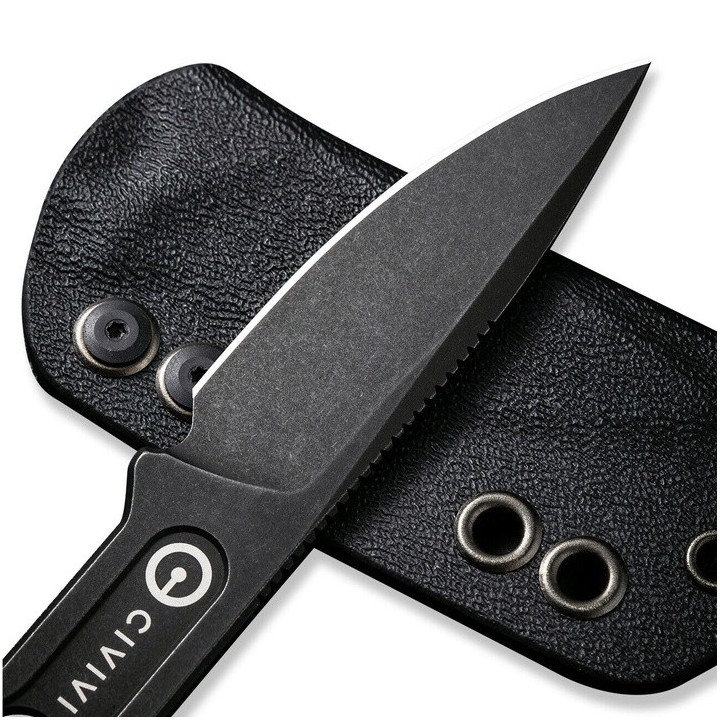Couteau De Cou CIVIVI Circulus Black Lame Acier 10Cr15CoMoV Etui Kydex CIVC220122 - Livraison Gratuite