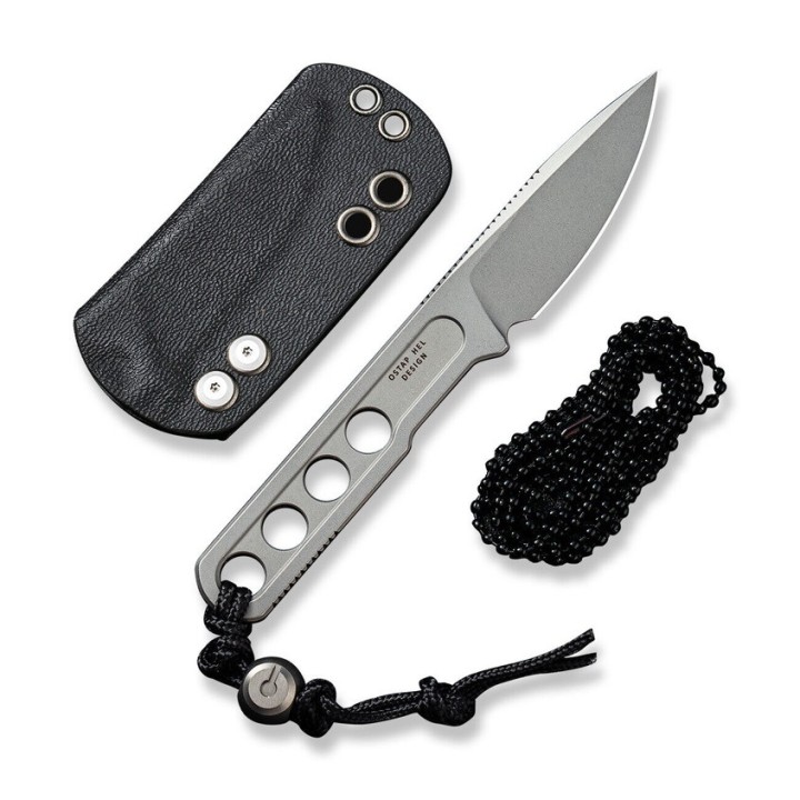 Couteau De Cou CIVIVI Circulus Stonewash Lame Acier 10Cr15CoMoV Etui Kydex CIVC220122 - Livraison Gratuite
