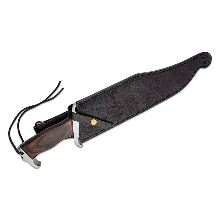 Couteau Rambo III Signature Edition Lame Acier 420 Manche Bois Etui CUir 10 000 exemplaires RB9425 - Livraison Gratuite
