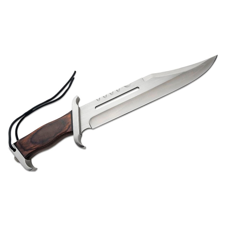 Couteau Rambo III Signature Edition Lame Acier 420 Manche Bois Etui CUir 10 000 exemplaires RB9425 - Livraison Gratuite