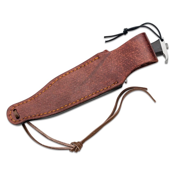 Couteau Rambo III Mini Sylvester Stallone Signature Edition Lame Acier 420 Manche Bois Etui Cuir RB9433 - Livraison Gratuite