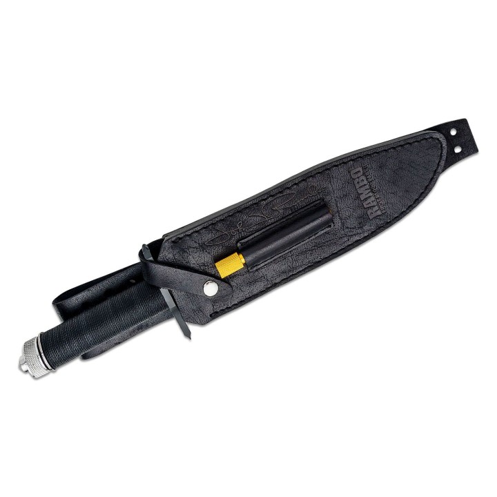 Couteau Rambo II First Blood Part II Signature Edition Acier 420 Manche Paracorde Etui Cuir RB9424 - Livraison Gratuite