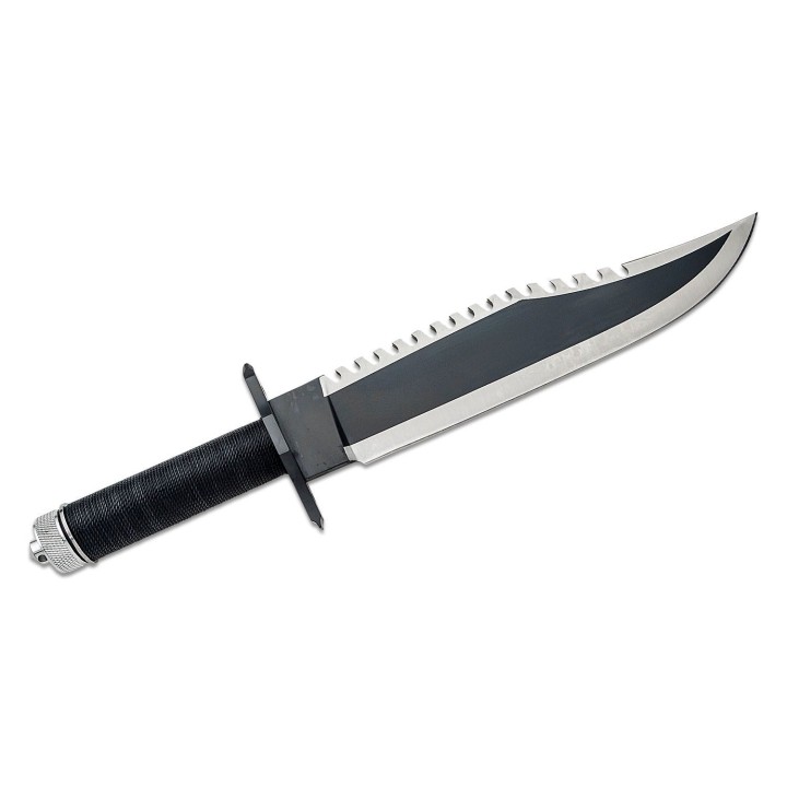 Couteau Rambo II First Blood Part II Signature Edition Acier 420 Manche Paracorde Etui Cuir RB9424 - Livraison Gratuite