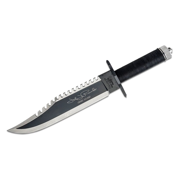 Couteau Rambo II First Blood Part II Signature Edition Acier 420 Manche Paracorde Etui Cuir RB9424 - Livraison Gratuite