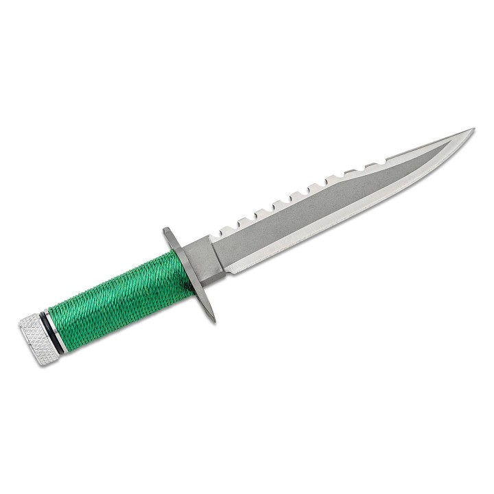 Couteau Rambo First Blood Mini Sylvester Stallone Signature Edition Lame Acier 420 Etui Cuir RB9431 - Livraison Gratuite