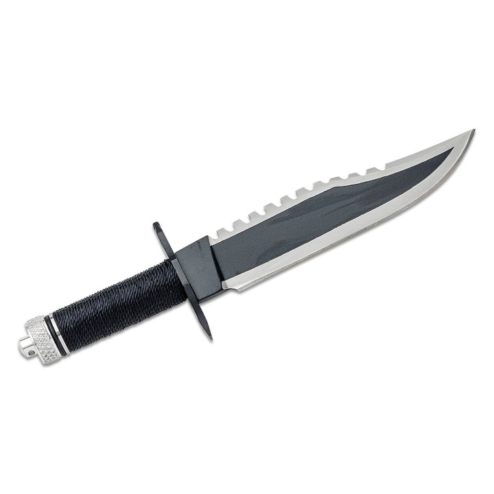 Couteau Rambo First Blood Part II Mini Sylvester Stallone Signature Edition Lame Acier 420 Etui Cuir RB9432 - Livraison Gratuite