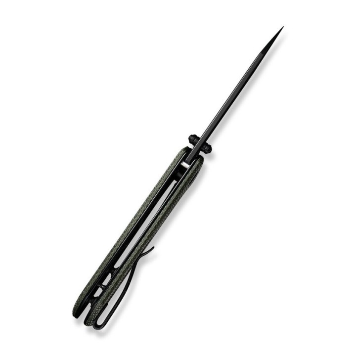 Couteau Sencut Fritch Green Lame Acier 9Cr18MoV Manche Micarta IKBS Linerlock Clip S220141 - Livraison Gratuite