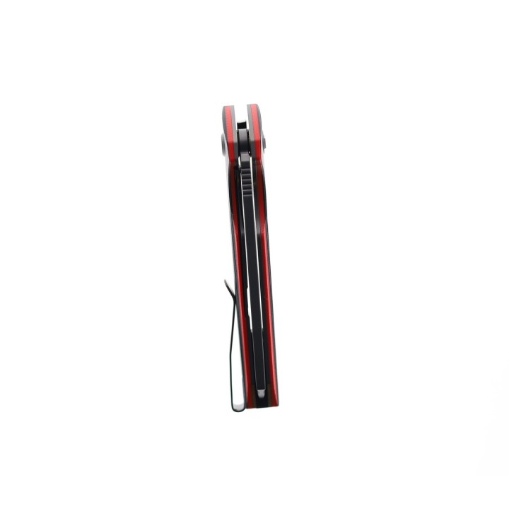 Couteau Bestech Slyther Black/Red Manche G-10 Lame Acier 14C28N IKBS Linerlock Clip BTKG51C - Livraison Gratuite