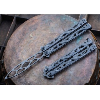 Couteau Papillon D'Entrainement Kershaw Balanza Trainer Balisong Butterfly Lame & Manche Acier KS4950TR - Livraison Gratuite