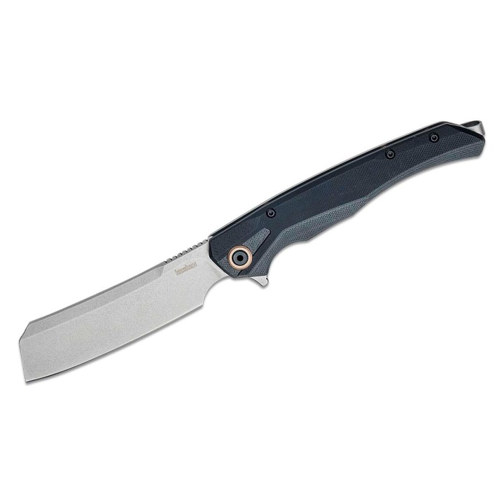 Couteau Kershaw Strata Cleaver Lame Acier D2 Manche G10/Acier KIVT Framelock Clip KS2078 - Livraison Gratuite