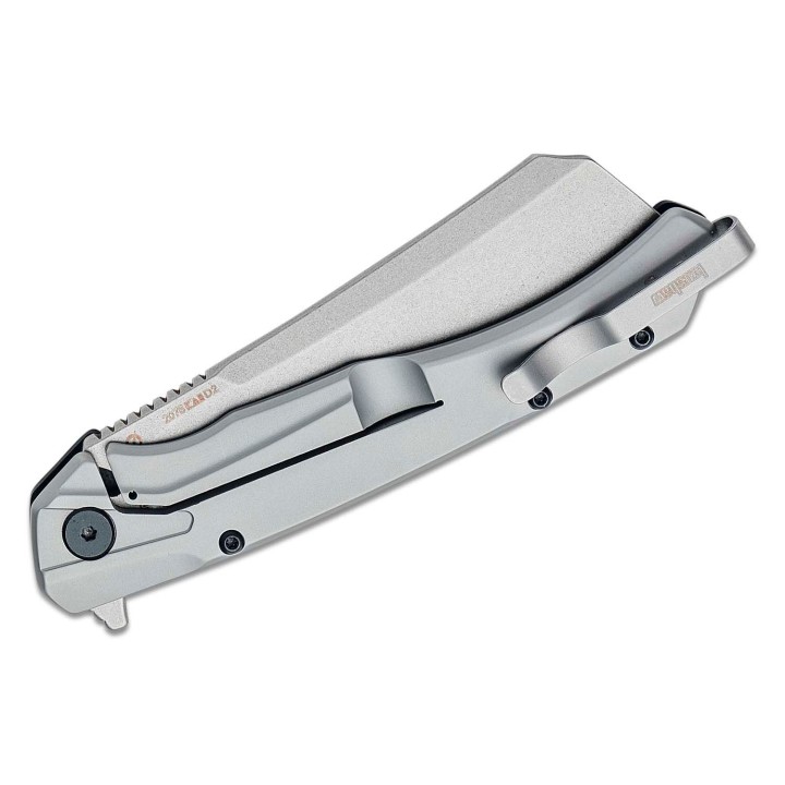 Couteau Kershaw Strata Cleaver Lame Acier D2 Manche G10/Acier KIVT Framelock Clip KS2078 - Livraison Gratuite