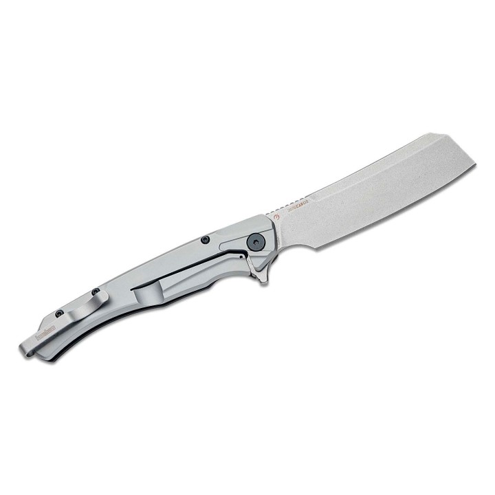 Couteau Kershaw Strata Cleaver Lame Acier D2 Manche G10/Acier KIVT Framelock Clip KS2078 - Livraison Gratuite