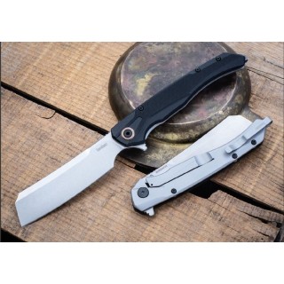 Couteau Kershaw Strata Cleaver Lame Acier D2 Manche G10/Acier KIVT Framelock Clip KS2078 - Livraison Gratuite