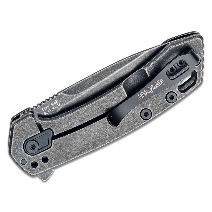 Couteau Kershaw Radar A/O Lame Acier 8Cr13MoV Manche Acier Framelock Clip KS5560 - Livraison Gratuite
