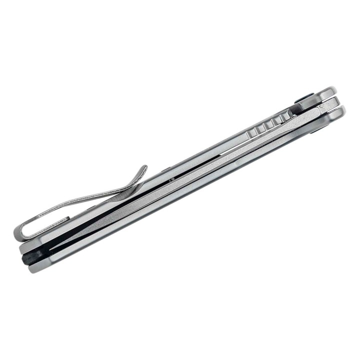 Couteau Kershaw Outcome A/O Lame Acier 8Cr13MoV Manche Acier Framelock Clip KS2044 - Livraison Gratuite