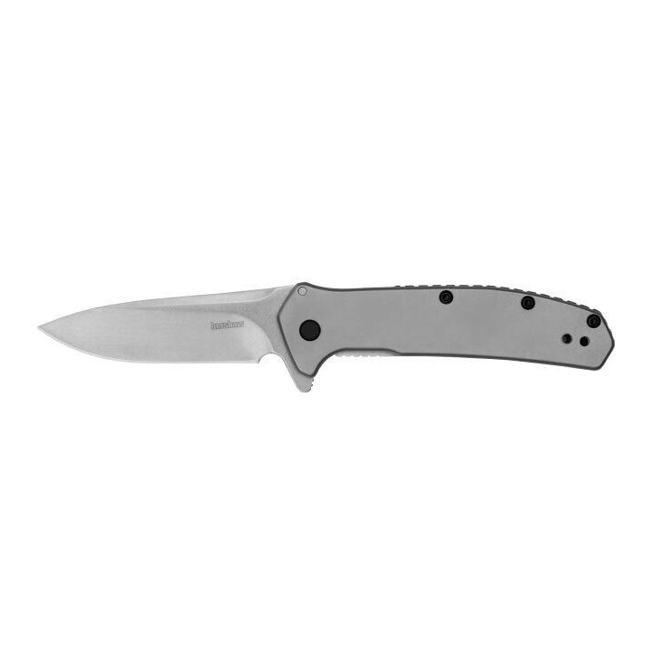 Couteau Kershaw Outcome A/O Lame Acier 8Cr13MoV Manche Acier Framelock Clip KS2044 - Livraison Gratuite