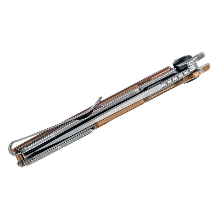 Couteau Kershaw Frontrunner Lame Acier D2 Manche Acier IKBS Framelock Clip KS2039 - Livraison Gratuite
