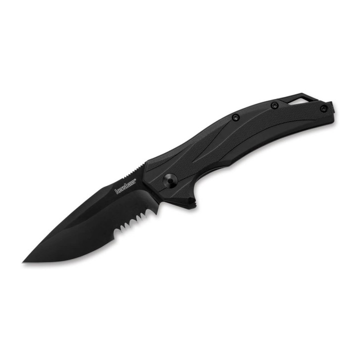 Couteau Kershaw Lateral A/O Lame Acier 8Cr13MoV Serr Manche GRN Linerlock Clip KS1645BLKST - Livraison Gratuite