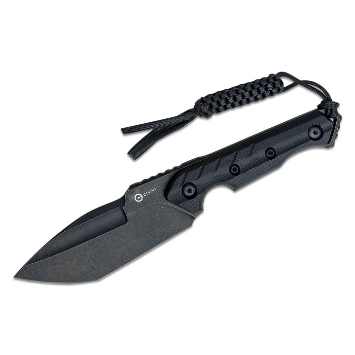 Couteau CIVIVI Maxwell Black Lame Acier D2 Black Tanto Manche G10 Etui Kydex CIVC210401 - Livraison Gratuite