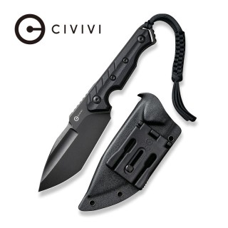 Couteau CIVIVI Maxwell Black Lame Acier D2 Black Tanto Manche G10 Etui Kydex CIVC210401 - Livraison Gratuite