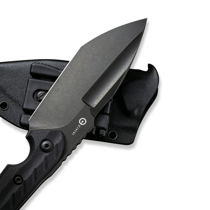 Couteau CIVIVI Maxwell Black Lame Acier D2 Black Tanto Manche G10 Etui Kydex CIVC210401 - Livraison Gratuite