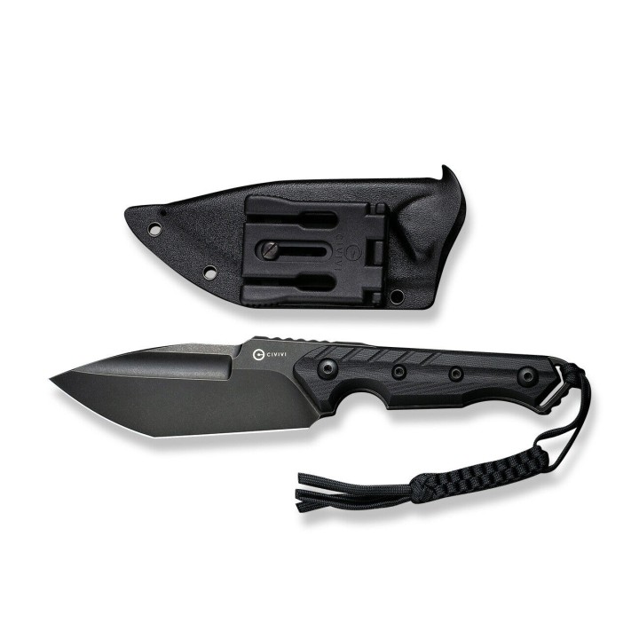 Couteau CIVIVI Maxwell Black Lame Acier D2 Black Tanto Manche G10 Etui Kydex CIVC210401 - Livraison Gratuite
