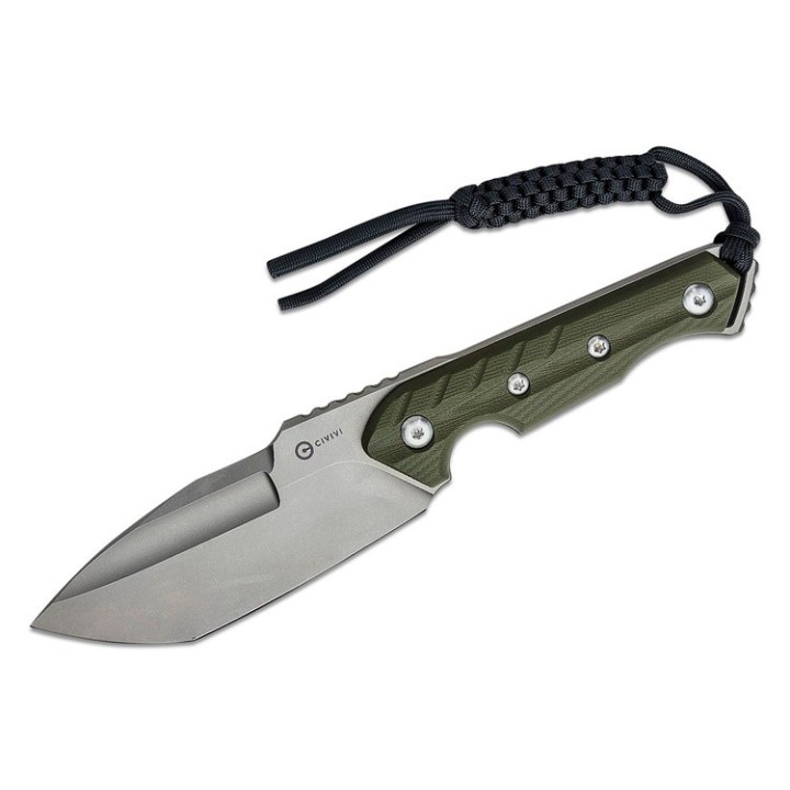 Couteau CIVIVI Maxwell Green Lame Acier D2 Green Tanto Manche G10 Etui Kydex CIVC210402 - Livraison Gratuite